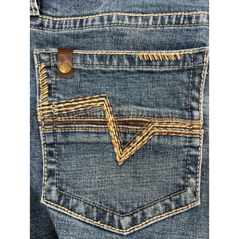 Cody James Mens Medium Wash Bootcut Western Denim Jeans 31x32 (FITS 32x31)